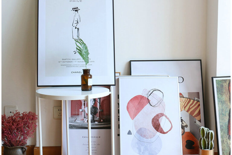 Simple aluminum wall hanging poster photo frame (5)