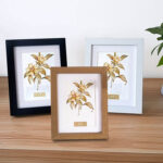 2024 DIY MDF Wooden Photo Frame with Metal Elements for Craft Display