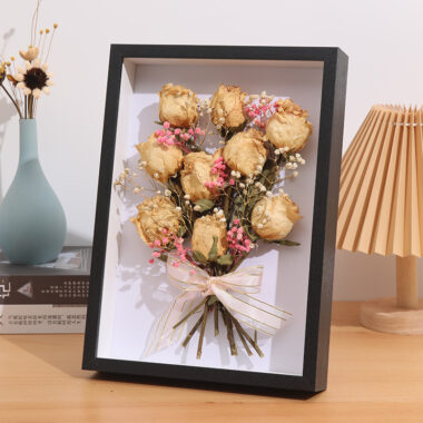 DIY 3D Hollow Wood Frame for Dried Flowers