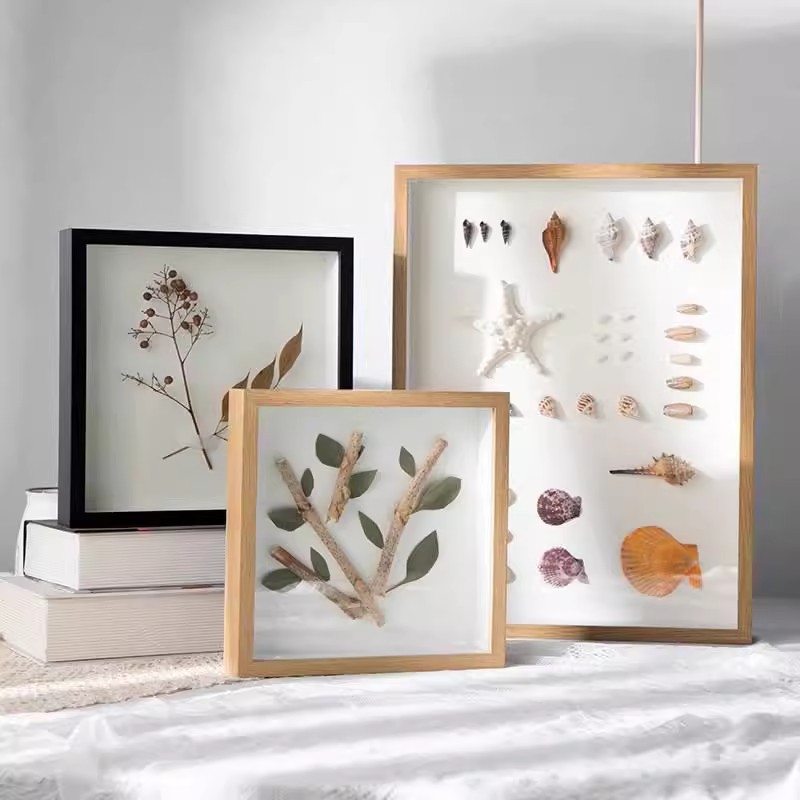 Handmade Solid Wood Shadow Box Frame for DIY Crafts