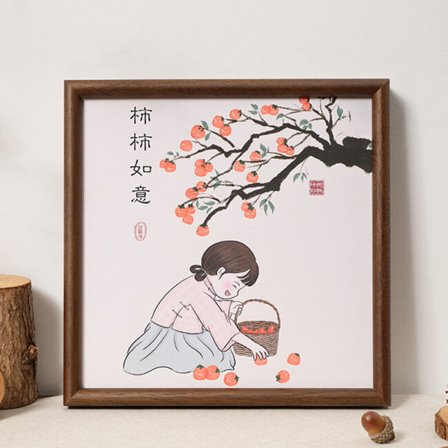 Chinese Style Custom Wood Frame for Posters, Calligraphy, and Artwork