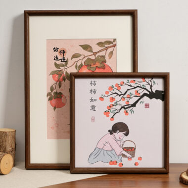 Chinese Style Custom Wood Frame for Posters, Calligraphy, and Artwork