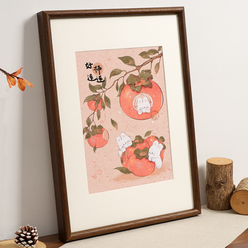 Chinese Style Custom Wood Frame for Posters, Calligraphy, and Artwork