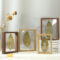 Natural Wood Double-Sided Glass Frame for Leaf Specimen and Carving Display
