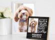 EffiPrint Custom Wooden Photo Block Frame for Dog Memorial with Printed Pet Image
