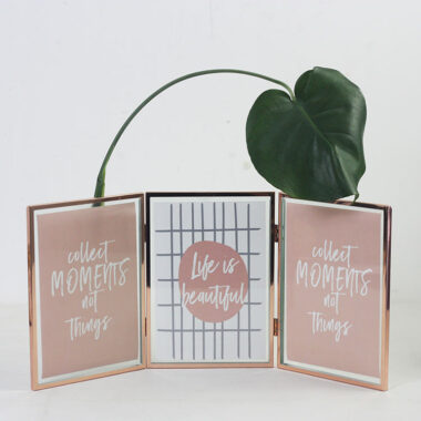 Fashion metal desk photo frame in gold, silver, and rose gold