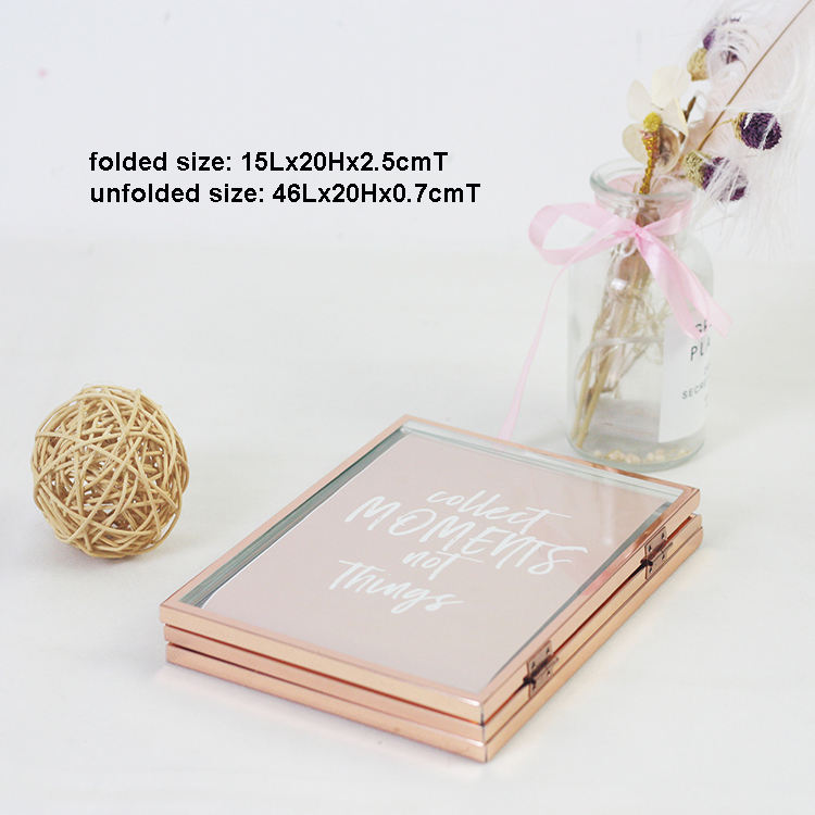 Fashion metal desk photo frame in gold, silver, and rose gold