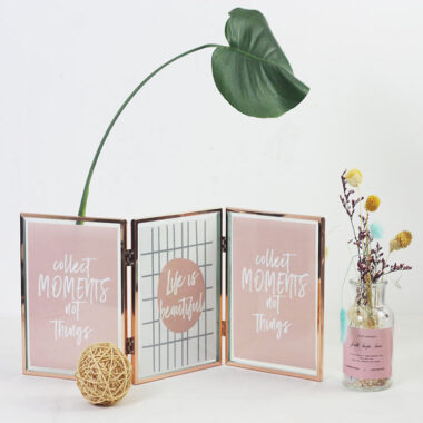 Fashion metal desk photo frame in gold, silver, and rose gold