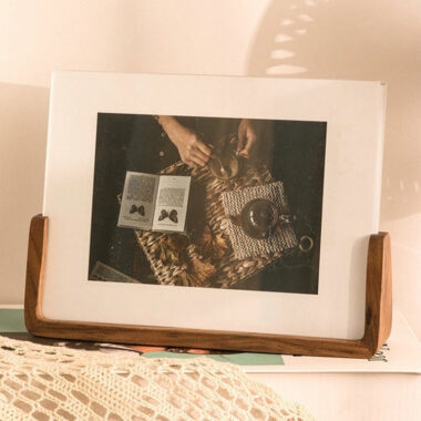DIY 3D Wood Frame with Dried Flower and Shell Specimen


