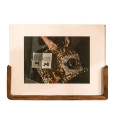 DIY 3D Wood Frame with Dried Flower and Shell Specimen


