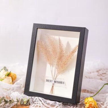 DIY 3D Wood Frame with Dried Flower and Shell Specimen