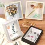 Handmade Solid Wood Photo Frame with Three-Dimensional Hollow Craft Design