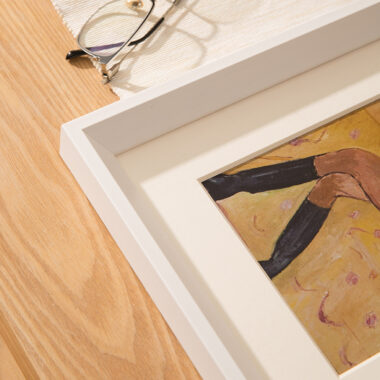 Walnut Color Wooden Frame for Wall Art and Puzzle Display