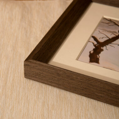 Walnut Color Wooden Frame for Wall Art and Puzzle Display