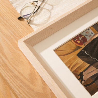 Walnut Color Wooden Frame for Wall Art and Puzzle Display