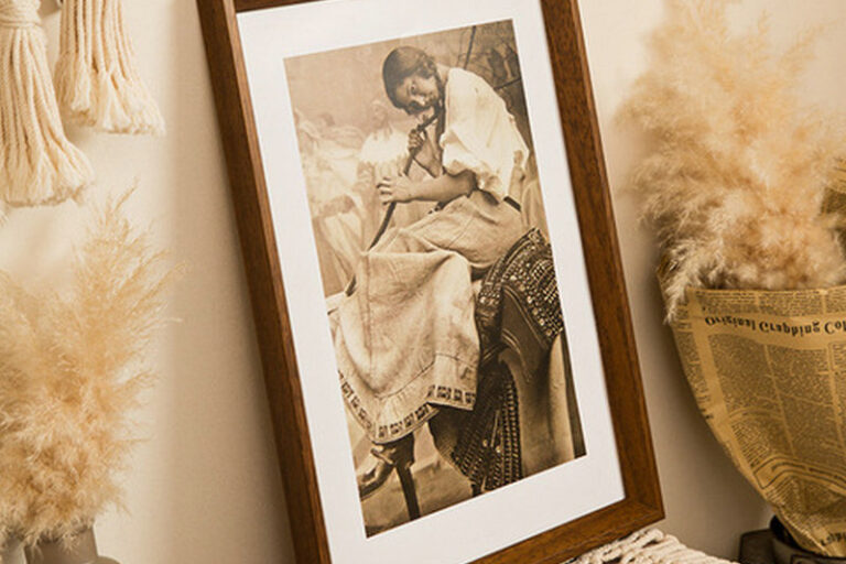 Walnut Color Wooden Frame for Wall Art and Puzzle Display