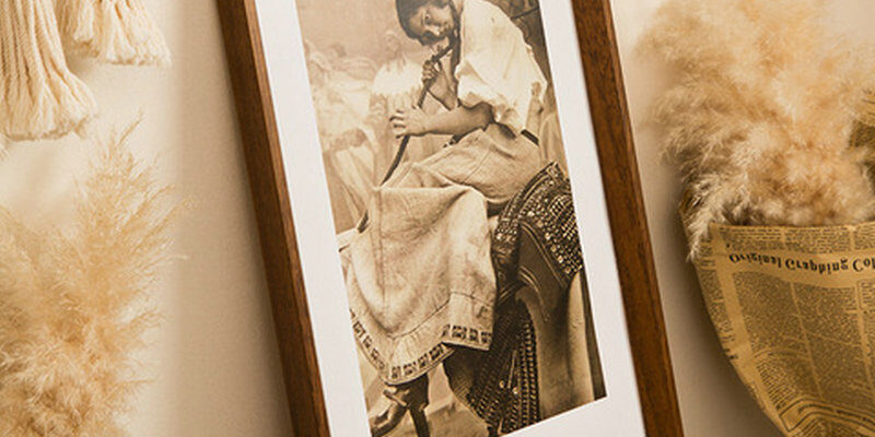 Walnut Color Wooden Frame for Wall Art and Puzzle Display