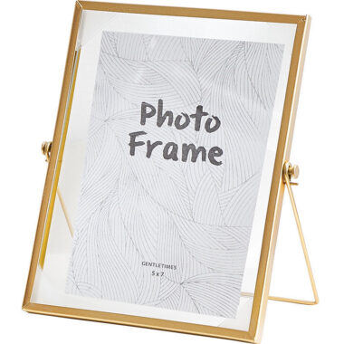 Light luxury transparent glass metal frame for photos and plant specimens