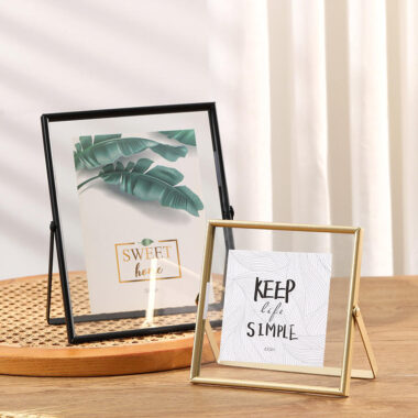 Multi-purpose metal photo frame for wedding, home, and pressed flower decor
