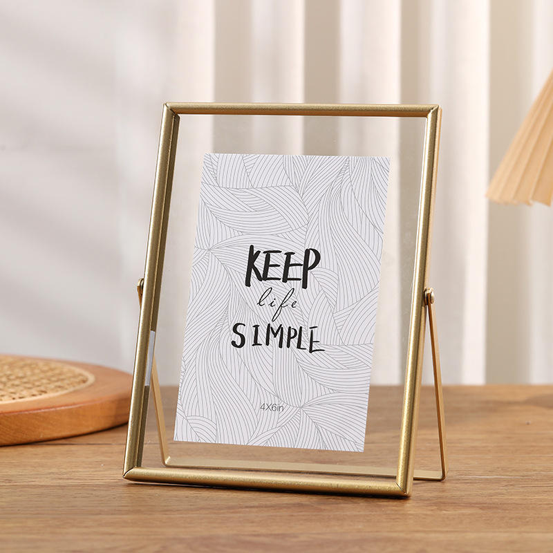 Multi-purpose metal photo frame for wedding, home, and pressed flower decor