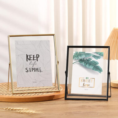 Multi-purpose metal photo frame for wedding, home, and pressed flower decor