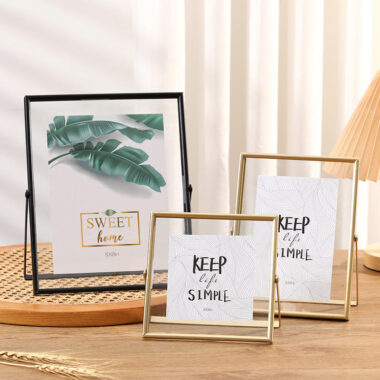 Multi-purpose metal photo frame for wedding, home, and pressed flower decor