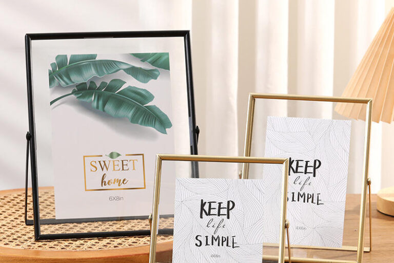 Multi-purpose metal photo frame for wedding, home, and pressed flower decor