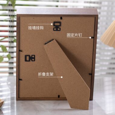 Nordic hollow wood tabletop and wall-mount photo frame in multiple sizes