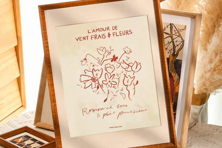 Rotatable Wooden Photo Frame for Postcards, Pet Memorials, Desktop Display