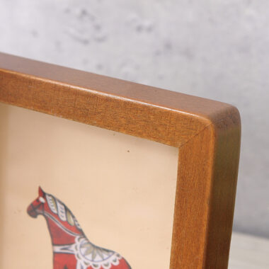 Vintage Solid Wood Mini Photo Frame with Glass Stand