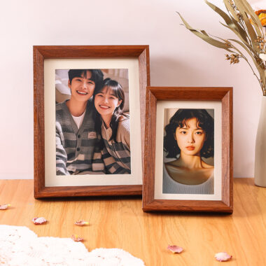  Vintage Wooden Photo Frame for Wedding Portrait Display