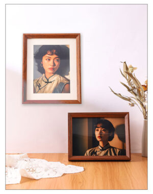  Vintage Wooden Photo Frame for Wedding Portrait Display