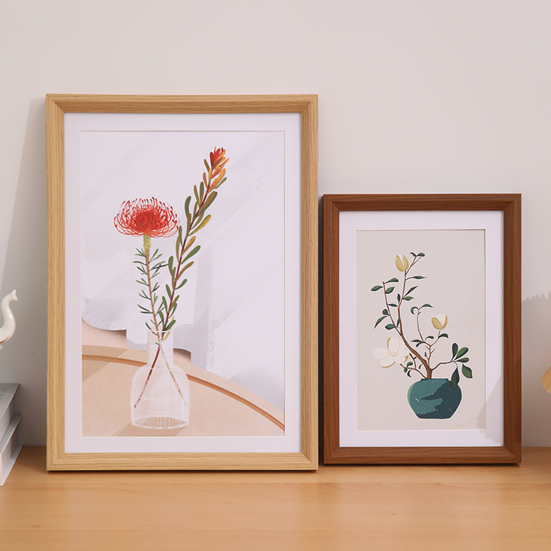 Wooden Hollow Shadow Box Frame for Calligraphy & Artwork